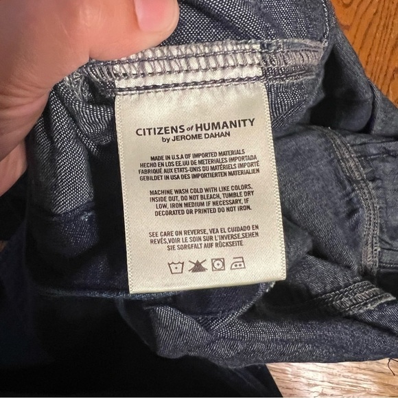 C of H Citizens of Humanity Hailey Jean Denim Utility Jumpsuit Sz XS Relaxed - Picture 8 of 15